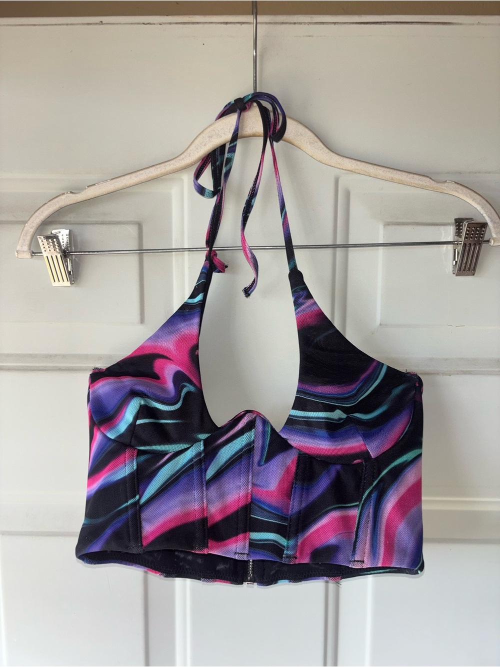 White Fox Intergalactic bustier halter top size XS